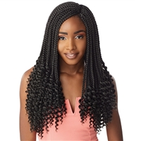 Glamourtress, wigs, weaves, braids, half wigs, full cap, hair, lace front, hair extension, nicki minaj style, Brazilian hair, crochet, hairdo, wig tape, remy hair, Lace Front Wigs, Sensationnel Lulutress Crochet Braids - 3X PRE-LOOPED GODDESS BOX BRAID 18