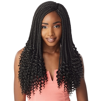 Glamourtress, wigs, weaves, braids, half wigs, full cap, hair, lace front, hair extension, nicki minaj style, Brazilian hair, crochet, hairdo, wig tape, remy hair, Lace Front Wigs, Sensationnel Lulutress Crochet Braids - 3X PRE-LOOPED GODDESS BOX BRAID 18