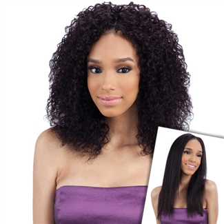 Glamourtress, wigs, weaves, braids, half wigs, full cap, hair, lace front, hair extension, nicki minaj style, Brazilian hair, crochet, hairdo, wig tape, remy hair, Lace Front Wigs, Remy Hair, Human Hair, Unprocessed Naked Nature Wet&Wavy BohemianCurl 7PCS