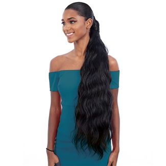 Glamourtress, wigs, weaves, braids, half wigs, full cap, hair, lace front, hair extension, nicki minaj style, Brazilian hair, crochet, hairdo, wig tape, remy hair, Lace Front Wigs, Shake-N-Go Synthetic Organique Pony Pro Ponytail - BODY WAVE 32"