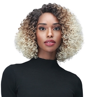 Glamourtress, wigs, weaves, braids, half wigs, full cap, hair, lace front, hair extension, nicki minaj style, Brazilian hair, crochet, wig tape, remy hair, Lace Front Wigs, Bobbi Boss Synthetic Curl Pop 4" Deep Part Lace Wig - MLF490 NINIAN