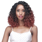 Glamourtress, wigs, weaves, braids, half wigs, full cap, hair, lace front, hair extension, nicki minaj style, Brazilian hair, crochet, wig tape, remy hair, Lace Front Wigs, Bobbi Boss Synthetic Curl Pop 4" Deep Part Lace Wig - MLF492 EAVAN