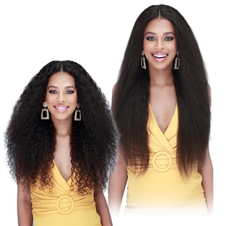 Glamourtress, wigs, weaves, braids, half wigs, full cap, hair, lace front, hair extension, nicki minaj style, Brazilian hair, crochet, wig tape, Bobbi Boss 100% Unprocessed Human Hair 13X4 HD 360 Lace Frontal Wig - MHLF520L Wet & Wavy ZENOBIA 24