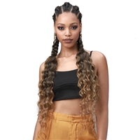 Glamourtress, wigs, weaves, braids, half wigs, full cap, hair, lace front, hair extension, nicki minaj style, Brazilian hair, crochet, hairdo, wig tape, remy hair, Lace Front Wigs, Bobbi Boss Synthetic Pre-Feathered Braid - 3X KING TIPS OCEAN WAVE 28