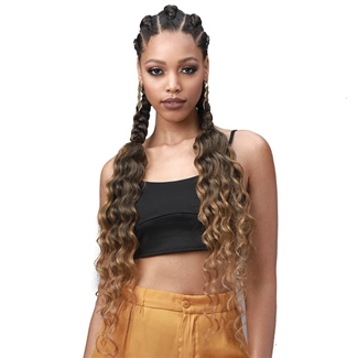 Glamourtress, wigs, weaves, braids, half wigs, full cap, hair, lace front, hair extension, nicki minaj style, Brazilian hair, crochet, hairdo, wig tape, remy hair, Lace Front Wigs, Bobbi Boss Synthetic Pre-Feathered Braid - 3X KING TIPS OCEAN WAVE 28