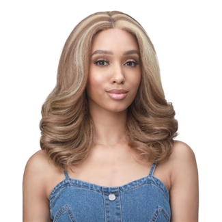 Glamourtress, wigs, weaves, braids, half wigs, full cap, hair, lace front, hair extension, nicki minaj style, Brazilian hair, crochet, hairdo, wig tape, remy hair, Bobbi Boss Synthetic Hair 3.5 inch Deep Part Lace Front Wig - MLF483 MELODY