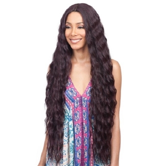 Glamourtress, wigs, weaves, braids, half wigs, full cap, hair, lace front, hair extension, nicki minaj style, Brazilian hair, crochet, hairdo, wig tape, remy hair, Lace Front Wigs, Bobbi Boss Synthetic Swiss Lace Front Wig - MLF357 INNIS