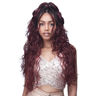 Glamourtress, wigs, weaves, braids, half wigs, full cap, hair, lace front, hair extension, nicki minaj style, Brazilian hair, crochet, hairdo, wig tape, remy hair, Bobbi Boss Synthetic Hair 360 13x2 Updo Revolution Frontal Lace Wig - MLF419 HAZEL