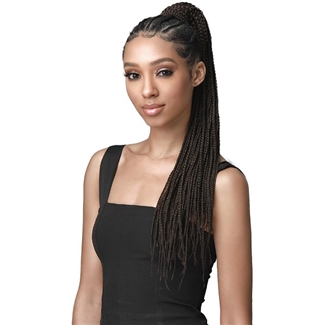 Glamourtress, wigs, weaves, braids, half wigs, full cap, hair, lace front, hair extension, nicki minaj style, Brazilian hair, crochet, hairdo, wig tape, remy hair, Lace Front Wigs, Bobbi Boss Up Synthetic Wrap Around Ponytail - BOX BRAID 24