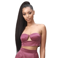 Glamourtress, wigs, weaves, braids, half wigs, full cap, hair, lace front, hair extension, nicki minaj style, Brazilian hair, crochet, hairdo, wig tape, remy hair, Lace Front Wigs, Bobbi Boss Up Synthetic Wrap Around Ponytail - KINKY PERM STRAIGHT 30