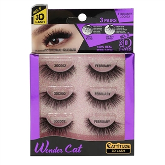 Glamourtress, wigs, weaves, braids, half wigs, full cap, hair, lace front, hair extension, nicki minaj style, Brazilian hair, crochet, hairdo, wig tape, remy hair, Lace Front Wigs, Remy Hair, Human Hair,Ebin New York Wonder Cat Lashes - 3 Pack