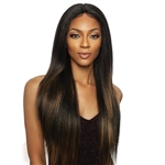 Glamourtress, wigs, weaves, braids, half wigs, full cap, hair, lace front, hair extension, nicki minaj style, Brazilian hair, crochet, hairdo, wig tape, remy hair, Mane Concept Brown Sugar Synthetic Hair HD Silk Press Lace Front Wig - BSHS203 POPLIN