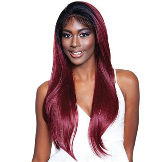 Glamourtress, wigs, weaves, braids, half wigs, full cap, hair, lace front, hair extension, nicki minaj style, Brazilian hair, crochet, hairdo, wig tape, remy hair, Mane Concept Human Hair Stylemix Melanin Queen 11A Lace Front Wig - ML1103 Light Yaky 26"