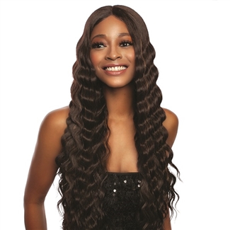 Glamourtress, wigs, weaves, braids, half wigs, full cap, hair, lace front, hair extension, nicki minaj style, Brazilian hair, crochet, hairdo, wig tape, remy hair, Mane Concept Melanin Queen Crimp Lace Wig - MLCP204 TOYA CRIMP