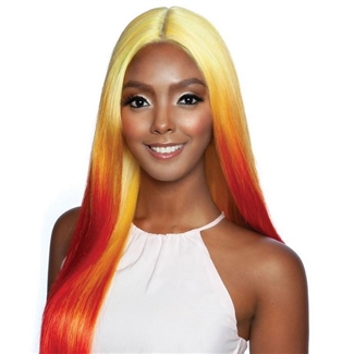 Glamourtress, wigs, weaves, braids, half wigs, full cap, hair, lace front, hair extension, nicki minaj style, Brazilian hair, crochet, hairdo, wig tape, remy hair, Mane Concept Melanin Queen Human Hair Blend Frontal Lace -RCP7040 MACARON GIRL 3