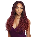 Glamourtress, wigs, weaves, braids, half wigs, full cap, hair, lace front, hair extension, nicki minaj style, Brazilian hair, crochet, hairdo, wig tape, remy hair, Mane Concept Synthetic Red Carpet Braided Lace Front Wig - RCIB206 WAVY ENDS BOX BRAID 24