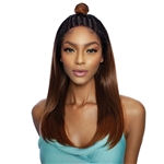 Glamourtress, wigs, weaves, braids, half wigs, full cap, hair, lace front, hair extension, nicki minaj style, Brazilian hair, crochet, hairdo, wig tape, remy hair, Mane Concept Red Carpet Top Knot Braid Lace Wig - RCTB205 BRAIDED TOP KNOT