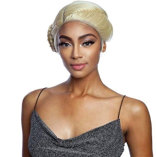 Glamourtress, wigs, weaves, braids, half wigs, full cap, hair, lace front, hair extension, nicki minaj style, Brazilian hair, crochet, hairdo, wig tape, remy hair, Lace Front Wigs, Mane Concept Synthetic Red Carpet Crown Braid Lace Front Wig RCCB04 PEONY