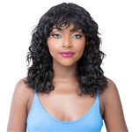 Glamourtress, wigs, weaves, braids, half wigs, full cap, hair, lace front, hair extension, nicki minaj style, Brazilian hair, crochet, hairdo, wig tape, remy hair, Lace Front Wigs, It's A Wig 100% Human Hair Wig - HH WET N WAVY NATURAL DEEP WATER 16