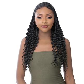 Glamourtress, wigs, weaves, braids, half wigs, full cap, hair, lace front, hair extension, nicki minaj style, Brazilian hair, crochet, hairdo, wig tape, remy hair, Lace Front Wigs, It's A Wig Synthetic HD Lace Wig - HD CORNROW BRAID WATER WAVEHD T LACE YO