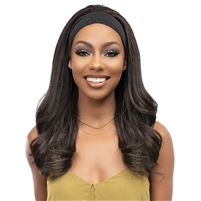 Glamourtress, wigs, weaves, braids, half wigs, full cap, hair, lace front, hair extension, nicki minaj style, Brazilian hair, crochet, hairdo, wig tape, remy hair, Janet Collection Synthetic Crescent Headband Wig - BRIO