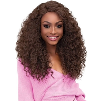 Glamourtress, wigs, weaves, braids, half wigs, full cap, hair, lace front, hair extension, nicki minaj style, Brazilian hair, crochet, hairdo, wig tape, remy hair, Janet Collection Synthetic Melt Extended Deep Part Lace Wig - ALYSSA