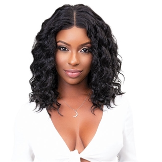 Glamourtress, wigs, weaves, braids, half wigs, full cap, hair, lace front, hair extension, nicki minaj style, Brazilian hair, crochet, hairdo, wig tape, remy hair, Janet Collection 100% Virgin Remy Human Hair Natural Deep Part Lace Wig - DEEP 18