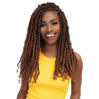 Glamourtress, wigs, weaves, braids, half wigs, full cap, hair, lace front, hair extension, nicki minaj style, Brazilian hair, crochet, hairdo, wig tape, remy hair, Janet Collection Nala Tress Crochet Braids - CURLY FEATHERED PASSION TWIST 20