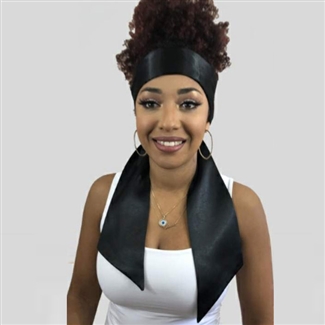 Glamourtress, wigs, weaves, braids, half wigs, full cap, hair, lace front, hair extension, nicki minaj style, Brazilian hair, crochet, hairdo, wig tape, remy hair, Lace Front Wigs, Remy Hair, Human Hair,Monique Trendy Edgy Scarf - Solid