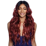 Glamourtress, wigs, weaves, braids, half wigs, full cap, hair, lace front, hair extension, nicki minaj style, Brazilian hair, crochet, hairdo, wig tape, remy hair, Mane Concept Human Hair Blend Brown Sugar Invisible Whole Lace Front Wig - BSI405 TUPELO