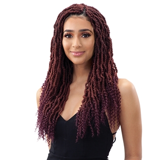 Glamourtress, wigs, weaves, braids, half wigs, full cap, hair, lace front, hair extension, nicki minaj style, Brazilian hair, crochet, hairdo, wig tape, remy hair, Lace Front Wigs, Remy Hair, Human Hair, Model Model Glance Braid 2X BOMB TWIST 18"