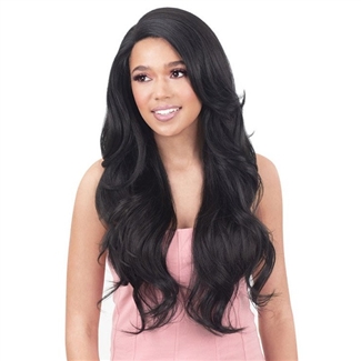 Glamourtress, wigs, weaves, braids, half wigs, full cap, hair, lace front, hair extension, nicki minaj style, Brazilian hair, crochet, hairdo, wig tape, remy hair, Lace Front Wigs, Remy Hair, Model Model Synthetic Klio HD Lace Wig - HD-ADRINA