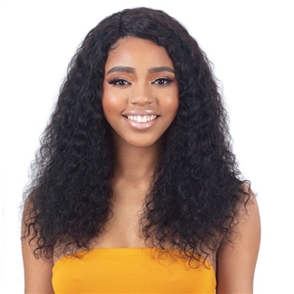 Glamourtress, wigs, weaves, braids, half wigs, full cap, hair, lace front, hair extension, nicki minaj style, Brazilian hair, crochet, hairdo, wig tape, Model Model Nude Fresh Human Hair Wet N Wavy HD Lace Wig - DEEP WAVE 22