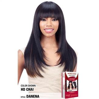 Glamourtress, wigs, weaves, braids, half wigs, full cap, hair, lace front, hair extension, nicki minaj style, Brazilian hair, crochet, hairdo, wig tape, remy hair, Lace Front Wigs, Remy Hair, Human Hair, Model Model Premium Synthetic Wig - DANENA