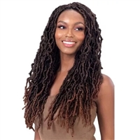 Glamourtress, wigs, weaves, braids, half wigs, full cap, hair, lace front, hair extension, nicki minaj style, Brazilian hair, crochet, hairdo, wig tape, remy hair, Lace Front Wigs, Remy Hair, Human Hair, Model Model Synthetic Glance Braid - 3X TRINI LOC 1