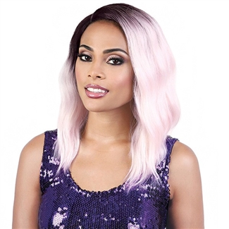 Glamourtress, wigs, weaves, braids, half wigs, full cap, hair, lace front, hair extension, nicki minaj style, Brazilian hair, crochet, hairdo, wig tape, remy hair, Lace Front Wigs, Motown Tress Synthetic Hair Curve Part Let's Lace Wig - LDP CURVE3