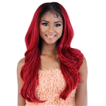 Glamourtress, wigs, weaves, braids, half wigs, full cap, hair, lace front, hair extension, nicki minaj style, Brazilian hair, crochet, hairdo, wig tape, remy hair, Motown Tress Synthetic Hair HD Invisible 13X6 Lace Faux Skin Wig - LS136.LILY