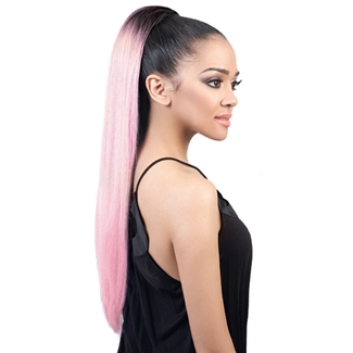 Glamourtress, wigs, weaves, braids, half wigs, full cap, hair, lace front, hair extension, nicki minaj style, Brazilian hair, crochet, hairdo, wig tape, remy hair, Motown Tress PonyDo Drawstring Ponytail - PD Pastel