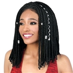 Glamourtress, wigs, weaves, braids, half wigs, full cap, hair, lace front, hair extension, nicki minaj style, Brazilian hair, crochet, hairdo, wig tape, remy hair, Motown Tress Synthetic Box Braid Slayable & Spinable Part Lace Wig - LDP BOX14