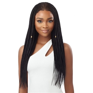 Glamourtress, wigs, weaves, braids, half wigs, full cap, hair, lace front, hair extension, nicki minaj style, Brazilian hair, crochet, hairdo, wig tape, remy hair, Lace Front Wigs, Outre Pre-Braided Synthetic 13X4 HD Lace Wig - FULANI MICRO CORNROW BRAIDS
