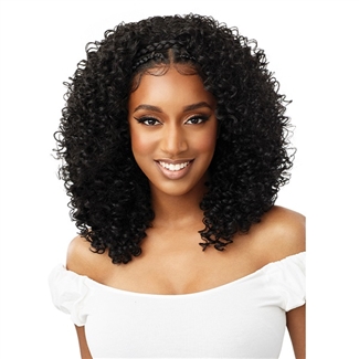 Glamourtress, wigs, weaves, braids, half wigs, full cap, hair, lace front, hair extension, nicki minaj style, Brazilian hair, crochet, hairdo, wig tape, remy hair, Outre Pre-Braided Synthetic 13X2 HD Lace Front Wig - HALO STITCH BRAID 18