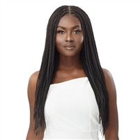Glamourtress, wigs, weaves, braids, half wigs, full cap, hair, lace front, hair extension, nicki minaj style, Brazilian hair, crochet, hairdo, wig tape, remy hair, Outre Pre-Braided Synthetic 13X4 HD Lace Frontal Wig - KNOTLESS SQUARE PART BRAIDS 26