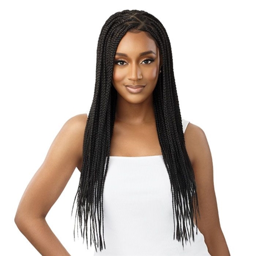 Outre Pre-Braided Synthetic 13X4 HD Lace Frontal Wig - KNOTLESS TRIANGLE  PART BRAIDS 26