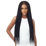 Glamourtress, wigs, weaves, braids, half wigs, full cap, hair, lace front, hair extension, nicki minaj style, Brazilian hair, crochet, hairdo, remy hair, Lace Front Wigs, Outre Pre-Braided Synthetic 4X4 HD Lace Wig - MIDDLE PART FEED-IN BOX BRAIDS 36