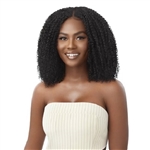 Glamourtress, wigs, weaves, braids, half wigs, full cap, hair, lace front, hair extension, nicki minaj style, Brazilian hair, crochet, hairdo, wig tape, remy hair, Outre Big Beautiful Hair Human Blend U Part Leave Out Wig - COILY FRO 14
