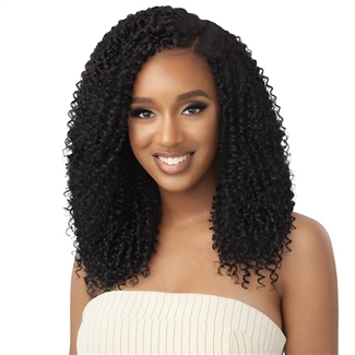 Glamourtress, wigs, weaves, braids, half wigs, full cap, hair, lace front, hair extension, nicki minaj style, Brazilian hair, crochet, hairdo, wig tape, remy hair, Outre Big Beautiful Hair Human Blend Leave Out U Part Wig - PASSION COILS 20