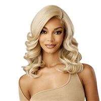 Glamourtress, wigs, weaves, braids, half wigs, full cap, hair, lace front, hair extension, nicki minaj style, Brazilian hair, crochet, hairdo, wig tape, remy hair, Lace Front Wigs, Outre Synthetic Sleeklay Part HD Lace Front Wig - ALUNA