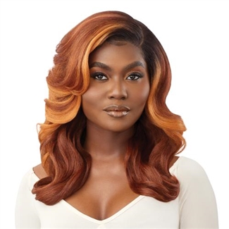 Glamourtress, wigs, weaves, braids, half wigs, full cap, hair, lace front, hair extension, nicki minaj style, Brazilian hair, crochet, hairdo, wig tape, remy hair, Lace Front Wigs, Outre Synthetic Sleeklay Part HD Lace Front Wig - ANTALIA