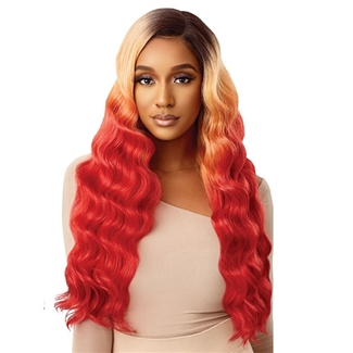 Glamourtress, wigs, weaves, braids, half wigs, full cap, hair, lace front, hair extension, nicki minaj style, Brazilian hair, crochet, hairdo, wig tape, remy hair, Lace Front Wigs, Outre Color Bomb Synthetic HD Lace Front Wig - CELESTINE