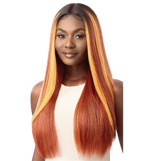 Glamourtress, wigs, weaves, braids, half wigs, full cap, hair, lace front, hair extension, nicki minaj style, Brazilian hair, crochet, hairdo, wig tape, remy hair, Lace Front Wigs, Outre Color Bomb Synthetic HD Lace Front Wig - CHARA